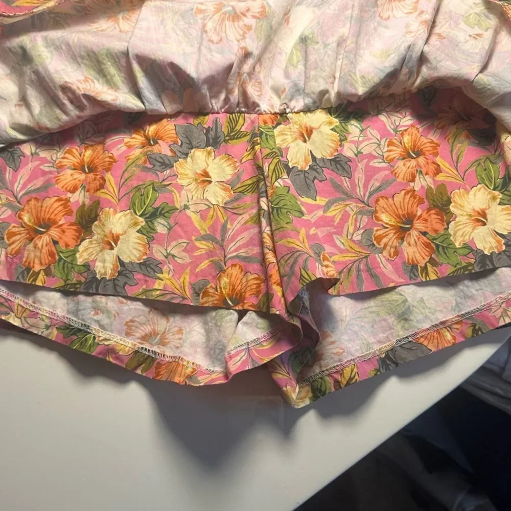 Zara Floral Ruffle Skort